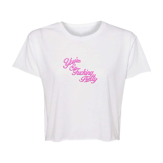 Youre So Fing Embroidered Crop T-Shirt Youre So Fing Embroidered Crop T-Shirt